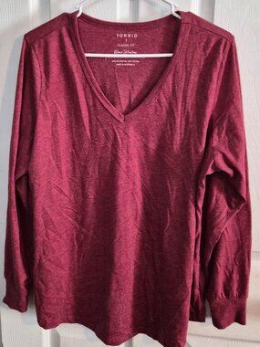 Girlfriend V-Neck Long Sleeve Tee